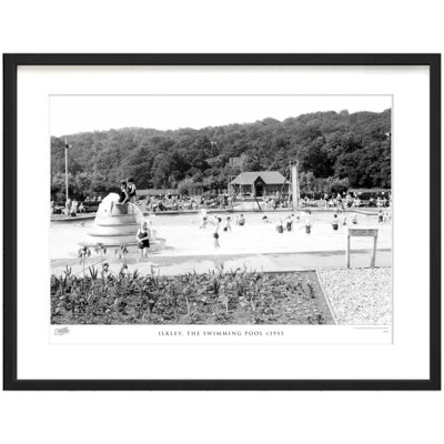 Ilkley, The Swimming Pool C1955 - Single Picture Frame Print