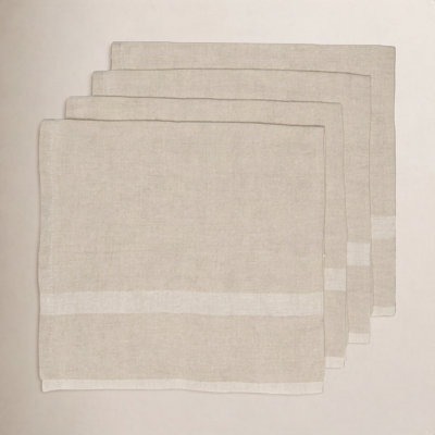 Linen Striped Square Dining Linen Set
