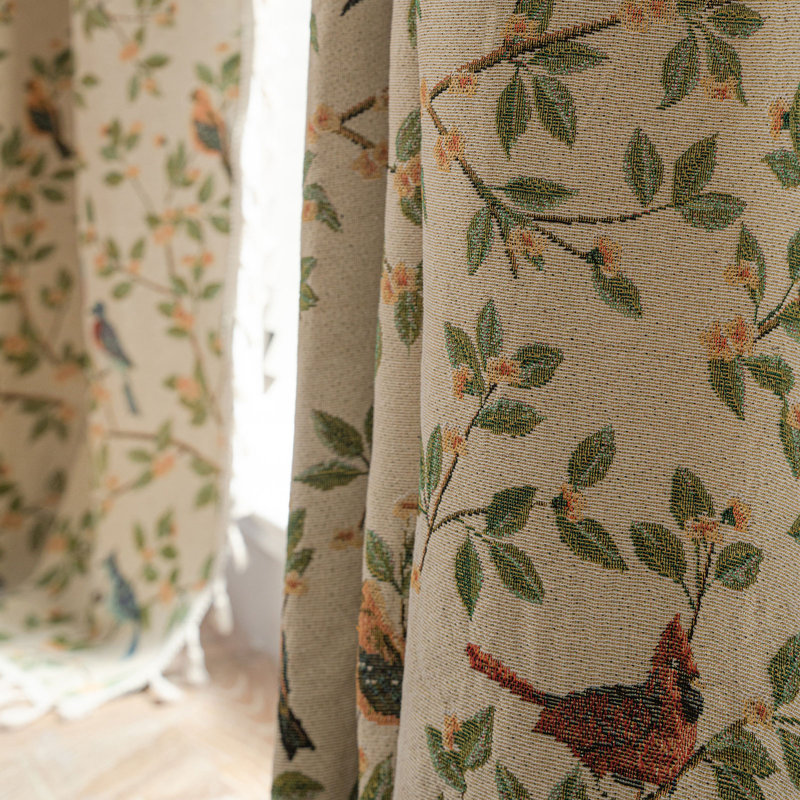 Polyester Exquiste Pattern Print Curtains 2 Panel (Set of 2), 52" W x 63" L