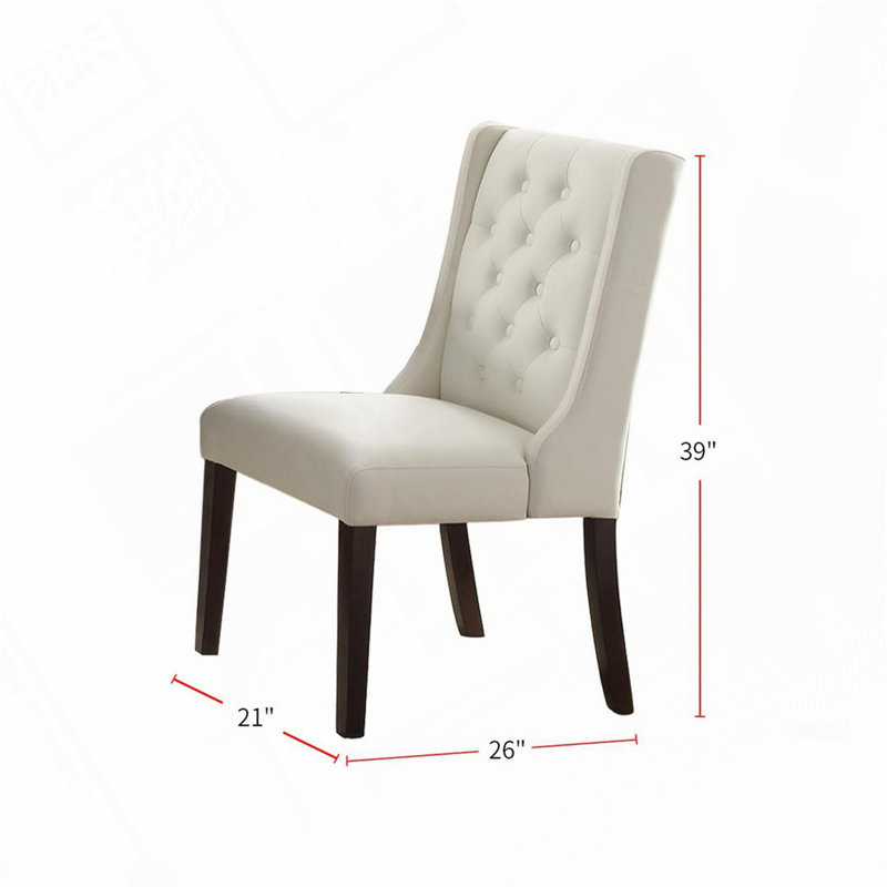 Chaises d'appoint de salle à manger rembourrées en similicuir