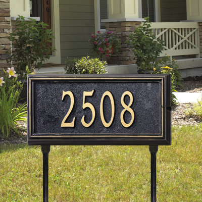 Springfield 1-Line Lawn Address Sign