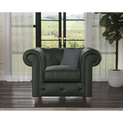 Melrose Upholstered Leather Armchair