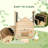 Duck Coop, Wooden Duck House with Openable Roof & Double Doors, Natural Wood