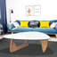 Table basse triangulaire en bois massif, noyer, Home Living, 50 po de profondeur, 31,1 po de largeur, 15,7 po de hauteur moderne en noyer 48,94 31,23 de largeur