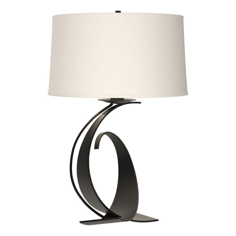 Fullered Intersections 29" Table Lamp, Black, Natural Anna