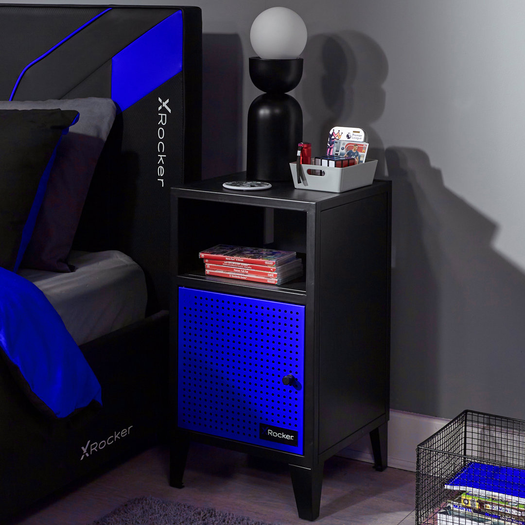 X Rocker Mesh-Tek Single Cube Unit - Bedside - Blue