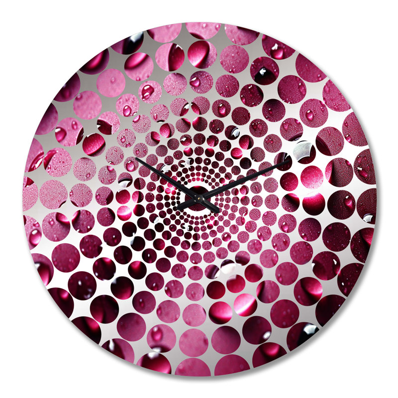 Horloge murale rose Kailee, Très grand