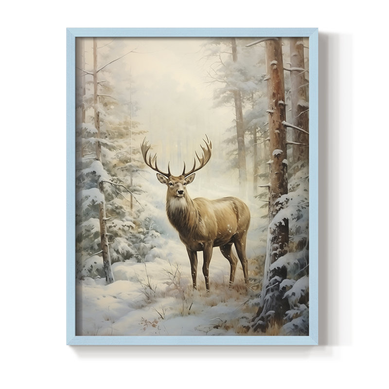 «Christmas Holiday Art DCL XXX», reproduction d'art encadrée - bois massif, H 30 po x l 24 po, Bleu