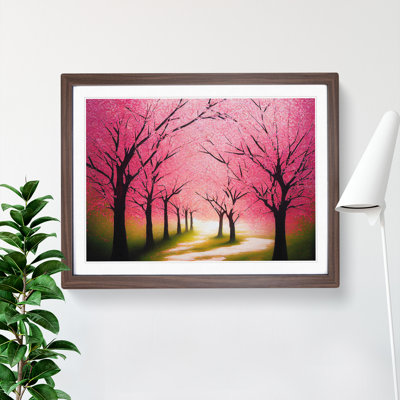 Flourishing Cherry Blossom Trees 1 Piece Single Picture Frame Painting
