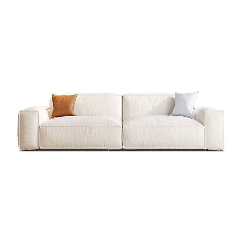 Coussin blanc modulaire 100% polyester, 27,56 po H x 98,43 po L x 37,4 po P, 3