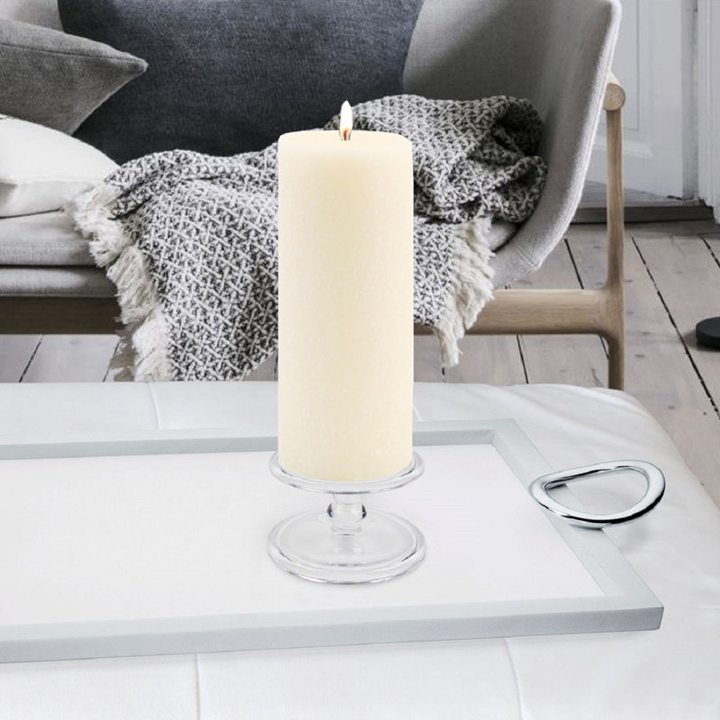 Timberline Unscented Pillar Candle, Ivory, 9" H x 3" W x 3" D