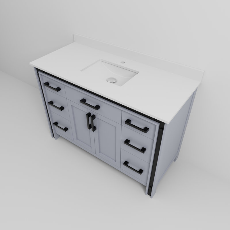 Meuble-lavabo avec plateau en marbre de culture