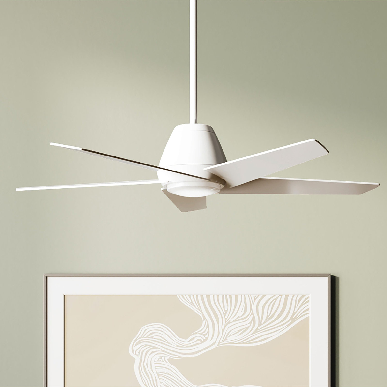 Hensley 54'' 5 Blade Ceiling Fan with LED Light Kit, White with White Blades