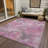 Machine Washable Indoor/Outdoor Xhevrie Pink Rug-988384995