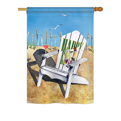 Drapeau de maison Randolph Beach Side Happy Hour and Drinks Beverages Polyester