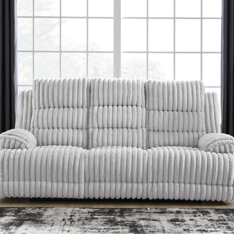 Canapé inclinable électrique avec table rabattable Technique, Blanc