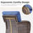 Harbor 5-Piece Outdoor Wicker Patio Furniture Sofa Set With 55,000 BTU Fire Pit Table, Thick Cushions-120008821
