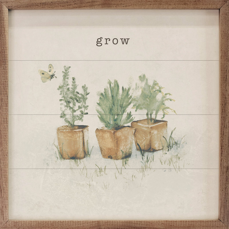 Garden Plants Grow By Cheri Blum, 4" H x 4" W