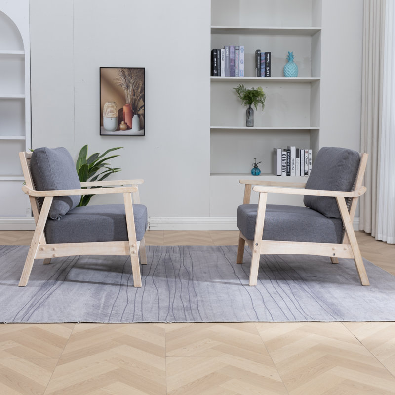 Fauteuil en polyester de 27 po Willbanks, Polyester gris