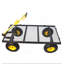 Les chariots de jardin BIG Wagon Cart facilitent le transport du bois de chauffage jaune et noir. La charge statique maximale est de 880 lb.