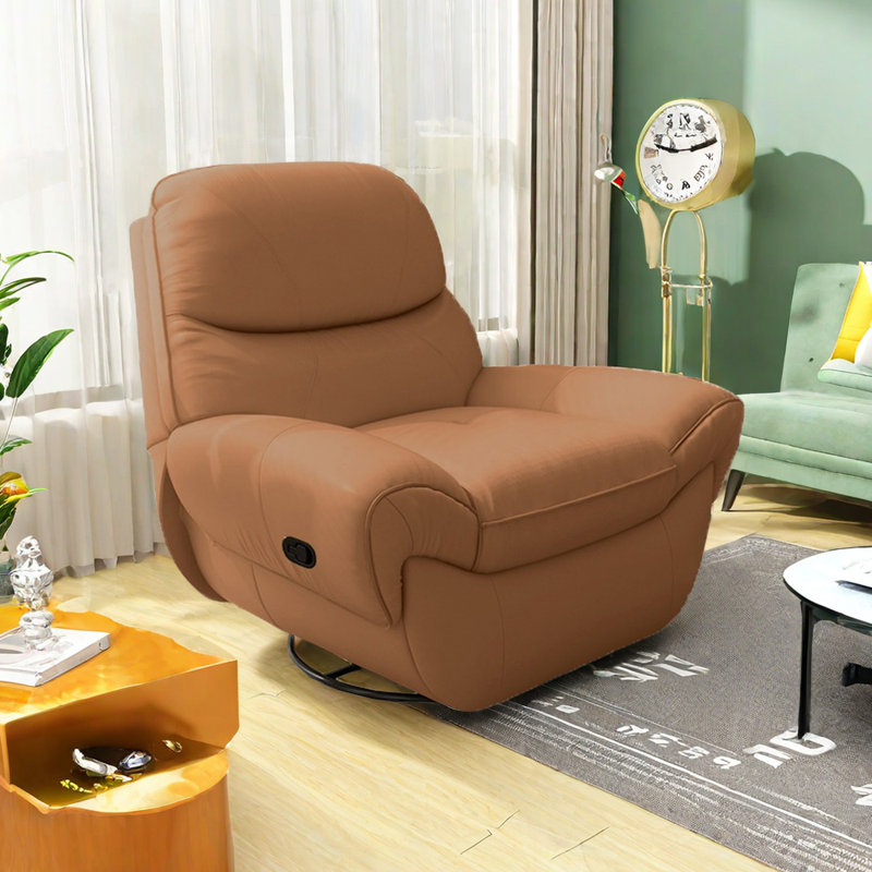 Fauteuil inclinable Nerita, Similicuir brun