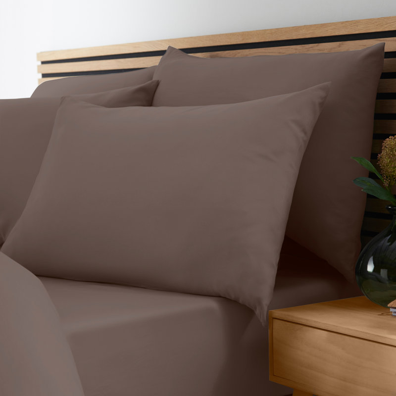 So Soft Easy Iron Fitted Sheet, Double, Chocolate