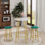 Ensemble de table de bar 3 pièces avec 2 tabourets de bar - table de pub moderne, design durable et peu encombrant pour les petites cuisines et les appartements