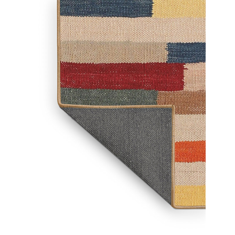 Tapis brun/vert/gris zone contemporaine, Rectangle 7 pi x 10 pi