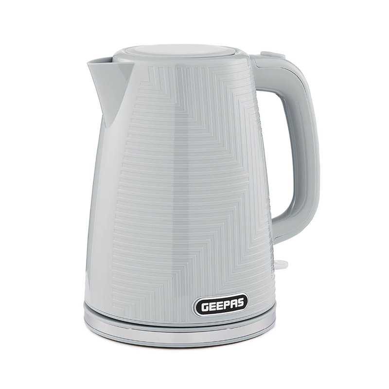 GEEPAS 1.7L Cordless Electric Kettle | Textured Premium Kettle with 360° Rotational Base | Concealed Heating Otter Control | Space Saving Cord Storage LED Indicator | 2 Year Warranty 3000W Opus