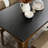 Lartis Solid Ash Wood 5-Piece Dining Set with Sintered Stone Tabletop, Rectangular Kitchen Table with 4 Linen Upholstered Chairs for Dining Room-76724176-190053813