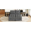 Canapé-lit modulaire 121,2 po avec deux tablettes de rangement-77840241