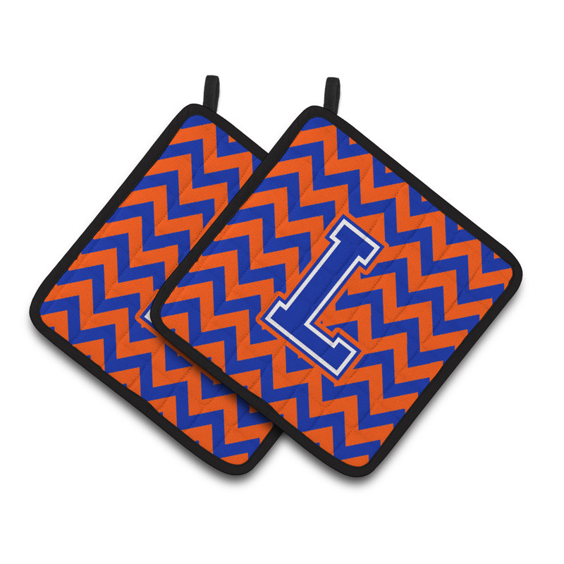 Poignée à chevrons, Orange/bleu, L
