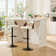 Aryelle Swivel Upholstered Adjustable Height Counter Stool with Metal Frame