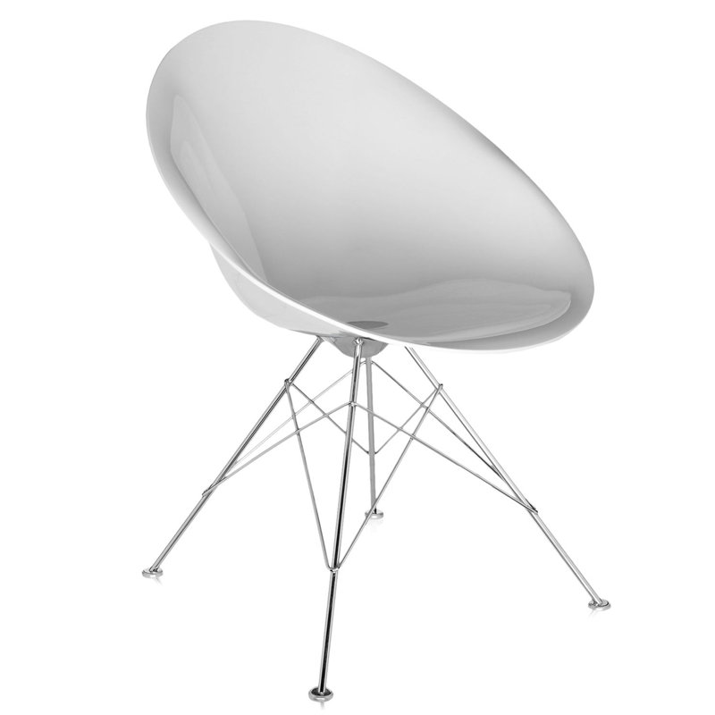 Ero | S | Fauteuil pivotant par Philippe Starck, Pieds, Blanc lustré opaque