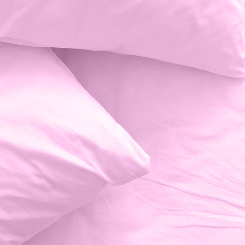 Ensemble de draps en rayonne de bambou 6 pièces , Ensemble de draps pour taille de lit grand avec un, Rose bonbon