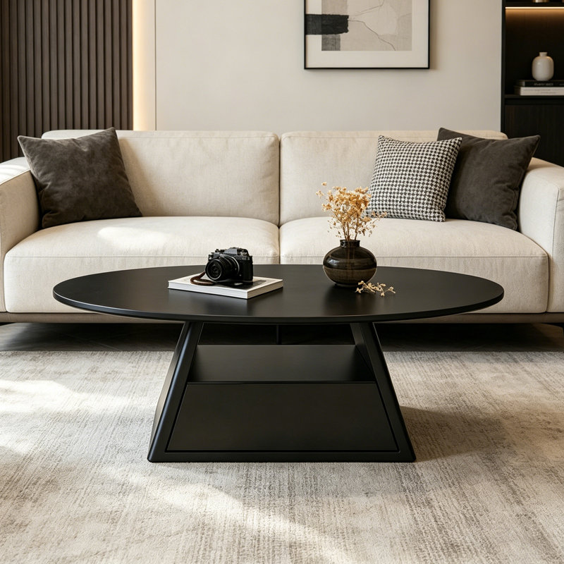 Bever, H 15,74 po x L 51,18 po x l 27,55 po, Noir