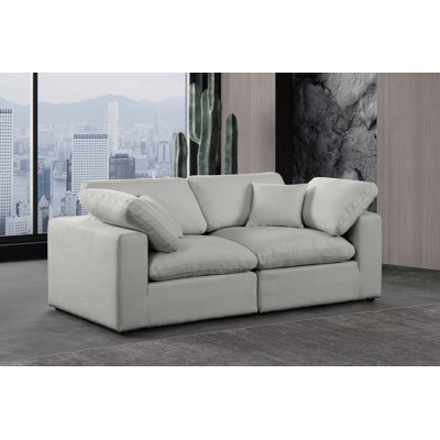 Iwana 80" Linen Textured Sofa Modular Sofa