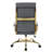 Humairaa Leather Office Chair – Executive Task Chair with Swivel, Adjustable Height & Gold Base for Home Office or Conference Room-325982887