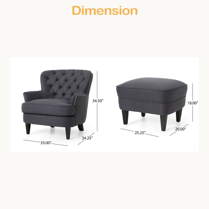 CHAISE CLUB + OTTOMAN
