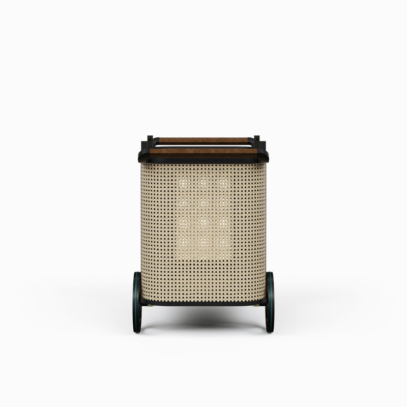 Modern Brazilian Dinda Bar Cart, Black