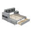 Lit plateforme en bois avec espace de rangement multifonctionnel, table de chevet, 2 tiroirs, ports USB et bureau-542049913