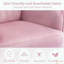 Chaise d'appoint en velours coquillage - Pieds en métal - Rose-58650677