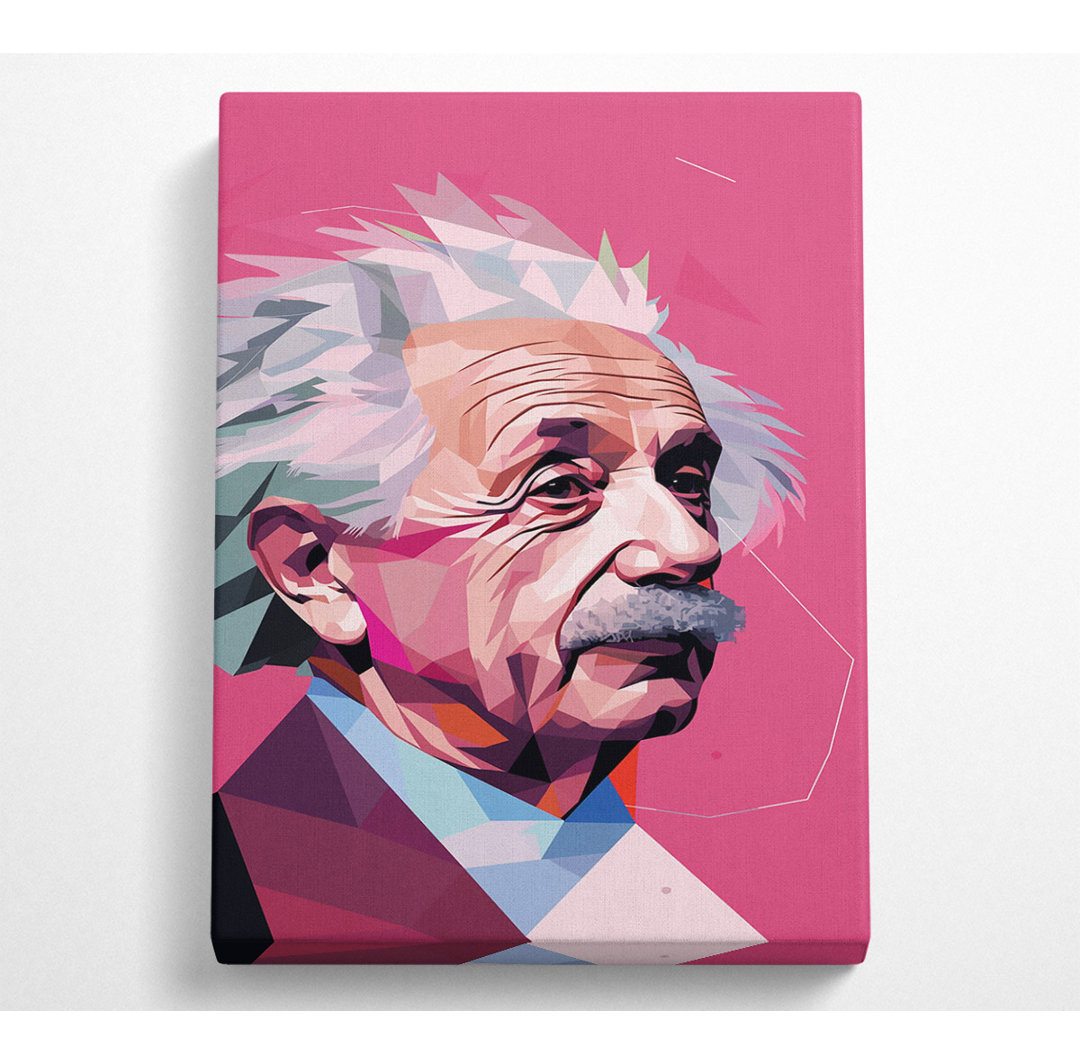 Albert Einstein Poly - No Frame Kunstdrucke auf Leinwand