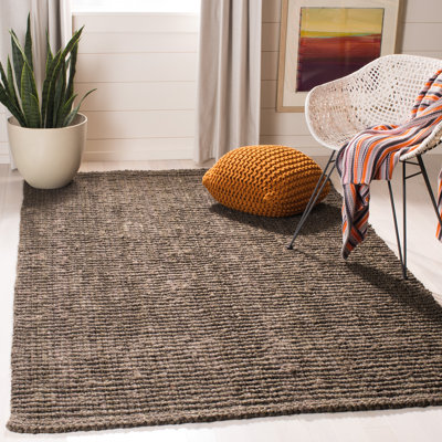 Tapis en jute / sisal brun tissé à plat à la main Chester