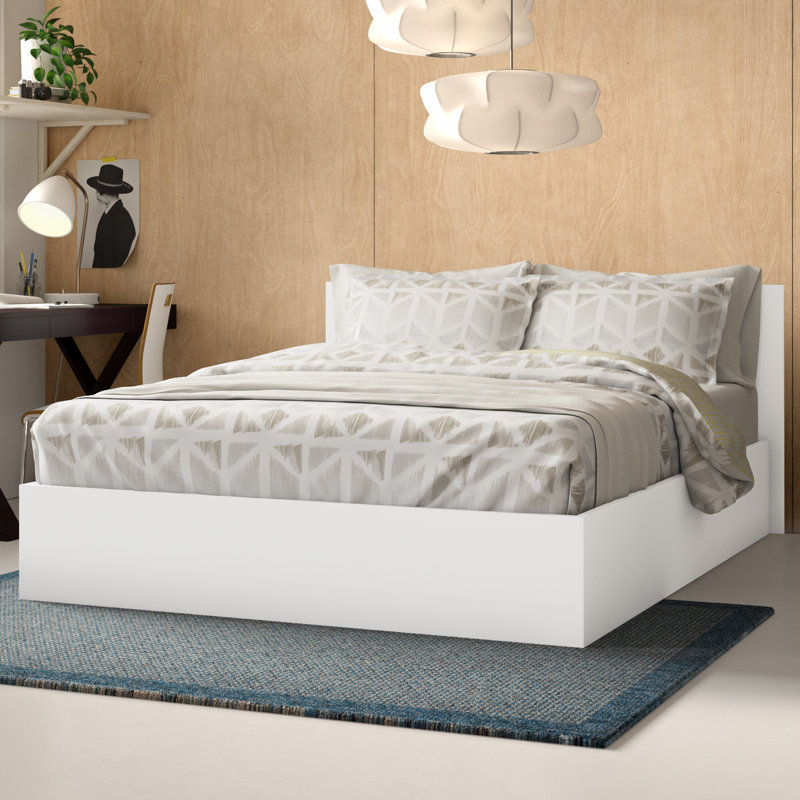 Catlin Ottoman Storage Bed, Natural brown, European Kingsize (160 x 200 cm)