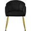 Flower Shape Tub Chair with Golden Metal Legs -1597206318