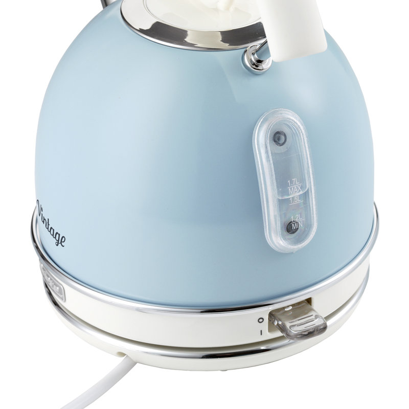 Ariete Vintage 1.7L Dome Kettle And 4 Slice Toaster Pack, Blue