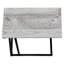Table d'appoint, en forme de C, bout, côté, collation, stratifié gris, métal noir, contemporain, moderne-44694751