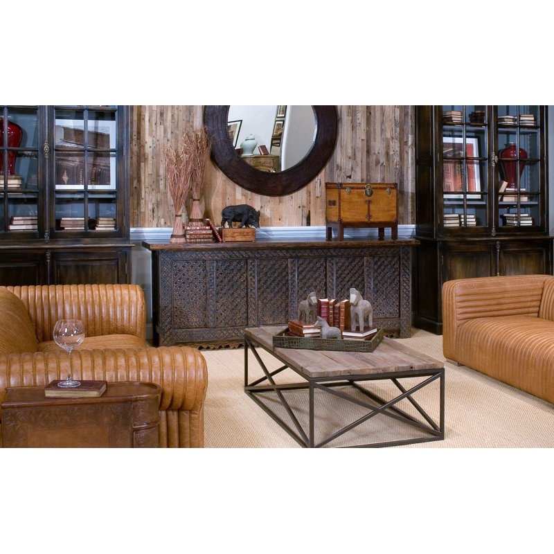 Persian 98'' W Solid Wood Credenza, Brown