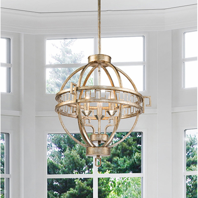 3 - Light Lantern Geometric LED Chandelier